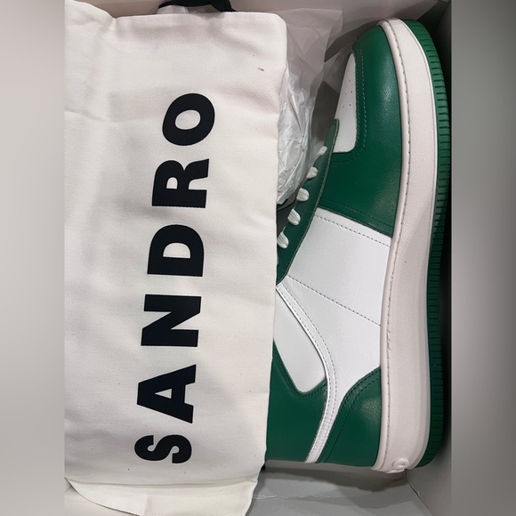 Sandro Green High-TOP mens SNEAKERS size 44 US 11 - Picture 5 of 7